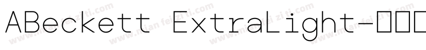 ABeckett ExtraLight字体转换
